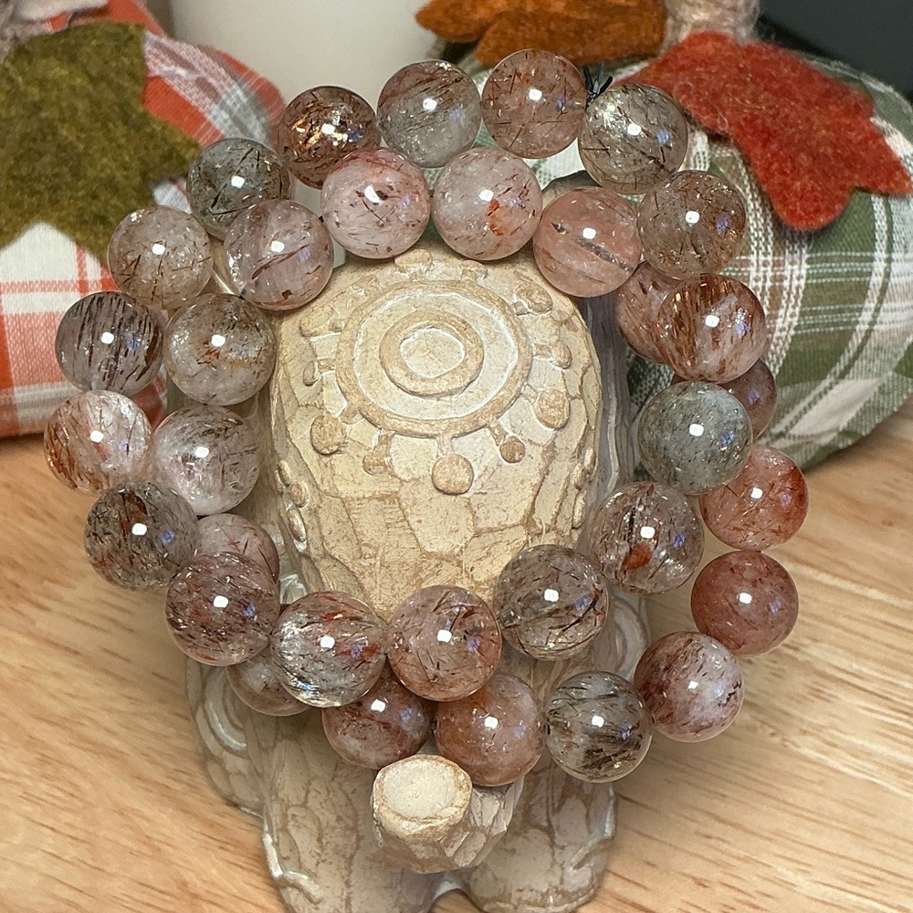 Red Rutilated Quartz 12mm - Picture 3 of 3